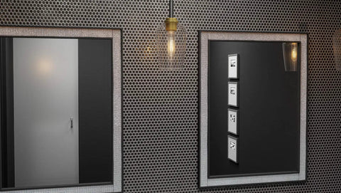 Sagamore Mini Pendant Ceiling Light In Earth Black With Brass Accents, Dope Industrial Modern 1 Light Fixture