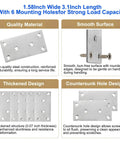 Heavy Duty Stainless Steel Mending Brackets 40 Pack Straight Up Solid Plates For Wood Shelves And Cabinets Rust Resistant DIY Joining Hardware with 6 holes.