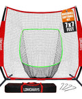 7x7 Baseball Practice Net With Sturdy Steel Frame For Batting Hitting And Pitching Portable Softball Net With Carrying Bag