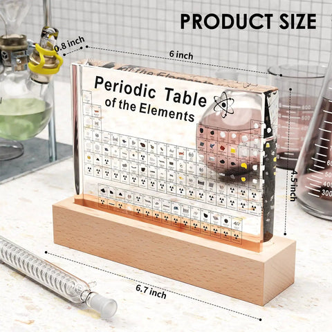 83 Real Element Samples Periodic Table Kit With Wooden Stand And Magnifying Glass Hands On Acrylic Element Display