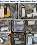 Purple Klawdsky hard carrying case for portable nebulizer; travel medical bag with masks, tubing, and accessories