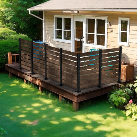 49 Inch High By 78 Inch Wide Outdoor Privacy Screen Fence Made From Real Wood No Dig Privacy Fence Panel With Aluminum Post