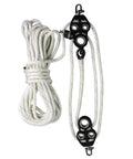 Deluxe Fiddle Block Kit With Anodized Aluminum UniBody Frame For Tree Pulling And 1000 Lb Working Load Built In Cleat