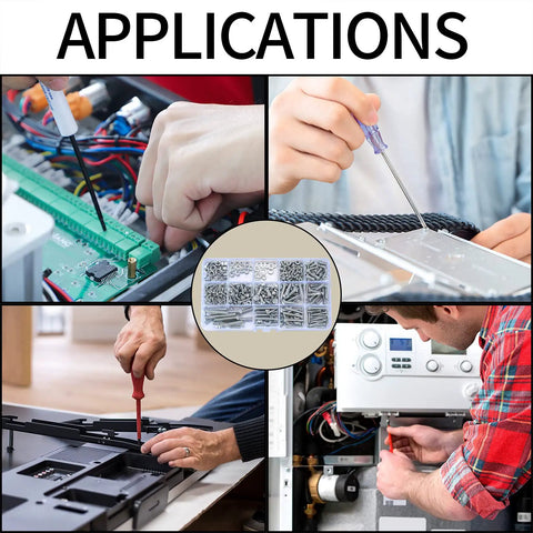 Applications of 720 Piece Nuts And Bolts Kit With Carbon Steel M3 M4 M5 Screws Nuts And Washers in various DIY projects.