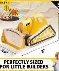 Sweet Wooden Bulldozer Model Kit For Kids DIY Construction Truck Toy, 8 inch wooden toy, perfect for hands-on play.