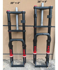 Air Suspension Front Fork For 20 Inch 4.0 Fat Tire Bikes And Ebikes 135mm Spacing One Eighth Inch Straight Tube Manual Lockout 9mm QR