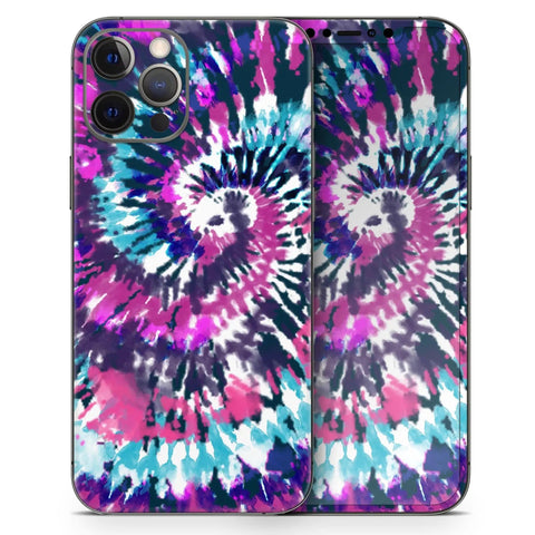 Full Body Skin Decal Wrap Kit For iPhone 11 Spiral Tie Dye V3 With Air Release Adhesive Bubble Free Application Ultra Smooth Silk Finish