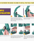 Simple installation steps for Heavy Duty Hand Press Eyelet Grommet Kit With 3 Dies 0 2 4 And 3000 Grommets In 6mm 10mm 12mm