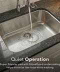 Medallion 23 Inch Classic Series Undermount Stainless Steel Single Bowl Kitchen Sink Built to Last, water flowing into sink
