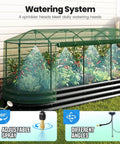 Self Watering Raised Garden Bed Kit With Mesh Cover Large Oval Galvanized Outdoor Planter For Vegetables Herbs And Flowers