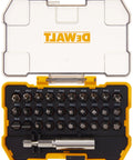 Top view of DWAX100 31 Piece Screwdriving Set With Magnetic Bit Tip Holder And Extra Small Tough Case Durable S2 Bits