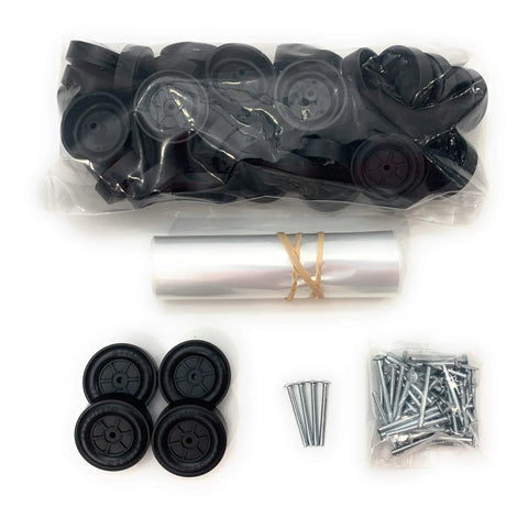 Bulk Pinewood Derby Car Kits Pack Of 12 With Wheels And Axles, burr-free axles and wheels for speedy races, DIY projects
