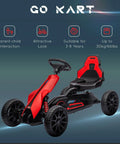 Kid Pedal Go Kart For Outdoors With Adjustable 4 Position Seat Swing Axle Handbrake And Non Slip EVA Wheels Ride On Toy