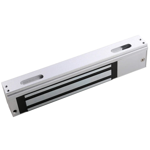 Angled view of the 600 Lbs Magnetic Door Lock With Fail Safe Electric Access Control For Single Door Dual Voltage 12VDC Or 24VDC Lock Status Sensor