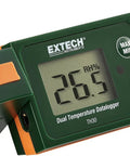 USB Humidity And Temperature Datalogger With SD Card Storage And Excel Export, Auto Sampling Rates From 2 To 600 Seconds, Long Battery Life, Plug And Play PC Data Transfer, close-up view with display showing 26.5%