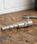 Save Time On Yard Work With This Straight Up Stainless Steel Pressure Washer Quick Connect Coupler showing a 1/4 inch male adapter.