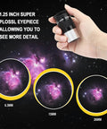 1.25 Inch Telescope Eyepiece Set For Street Worthy Views, Ultra Clear Super Plossl 6.3mm 15mm 26mm, shown with nebula images
