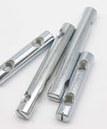 Six Pcs Dual Hole Barrel Nuts M8 Cross Dowels Slotted Nuts Kit For Furniture Assembly Includes M8x60mm and M8x90mm metal nuts