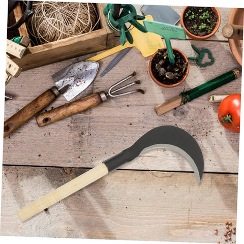 Gardening Hand Scythe With Long Handle For Easy One Handed Weeding And Grass Cutting Featuring Durable Manganese Steel