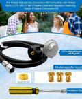 Gas To Propane Conversion Kit For Spirit II 310 315 E310 E210 Grills With 5Ft Regulator Hose Specific Fit BTU Matched Orifices Easy Switch From Natural Gas To Propane including hose, nozzles, and tools