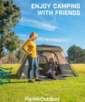 4 Person Instant Cabin Tent That Pops Up in 60 Seconds with Rainfly and Windproof Design setup in sunny park