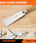 Ryoba 7 Inch Double Edge Japanese Pull Saw for Pro Grade Fine Woodworking, Flush Cuts with Smooth Chip Removal, Geometric Teeth, Two Sided Blade for Versatile Detail Work, Trim and Craft Projects Made Easy, quick blade change