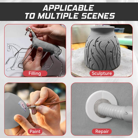 Two Part Epoxy Clay Putty For Sculpting Modeling Building And Repairs Great For Restoration And DIY Projects, multiple uses