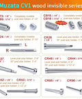 Diagram of Patented Hidden End One Eighth Inch Invisible Cable Railing Kit With Swage Lag Screws And Aluminum Ferrules components.