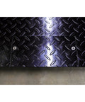 Detail view of Built Different Digital Industrial Floor Scale Rock Solid Alloy Steel Platform 48 By 48 Inches for warehouse logistics.
