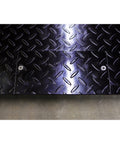 Built Like A Tank Heavy Duty Industrial Floor Scale With Printer showing a close-up of the robust steel deck texture and surface detail.