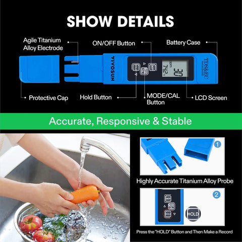 3 In 1 TDS EC Temperature Meter For Water Quality Crazy Accurate Digital Tester Home Water Test Kit With Easy Readout