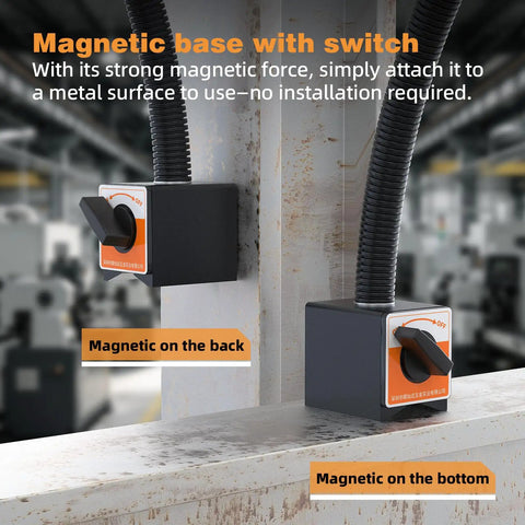 Heavy Duty Magnetic Work Light Delivering Badass 1200 Lumens Through A Flexible Gooseneck Shaft with adjustable magnetic base.