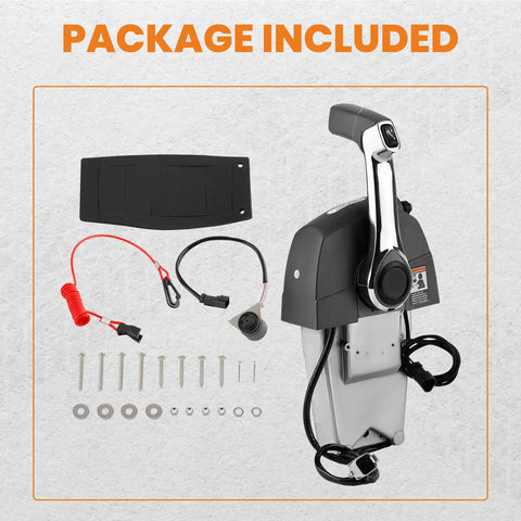 Outboard Throttle Control Kit With No Fuss Remote Gear For Johnson Evinrude 1996 And Up Boats Includes Fast Idle Button For Easy Starting And Warm Up Smooth Throttle Response 5006186 Marine Engine Control package contents