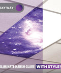 Milky Way Magnetic Fluorescent Light Covers for Ceiling Lights 2 by 4 Feet, installed on a ceiling