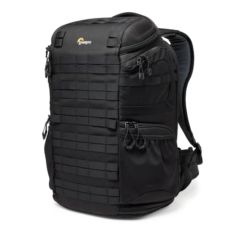 Front view of ProTactic BP 450 AW III Camera Backpack With 4 Point Quick Access Versatile DSLR Mirrorless And Drone Gear Fits Up To 16 Inch Laptop All Weather Rain Cover ActivZone Comfort 28L Volume
