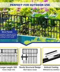 Installed 27 Ft Long 13 Inch High No Dig Garden Border Fence Kit With 25 Panels Rustproof Metal Pet Barrier
