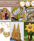 Craft projects using Extra Wide Corrugated Cardboard Roll 17 Inch By 197 Inch Thick Single Face Sheets for Crafts, Shipping, Mailing, and Gift Packaging