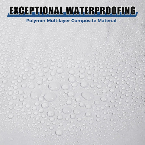 Close-up view of water droplets on a polymer multilayer composite material showcasing clear waterproofing, Self Adhesive Waterproof Roofing Roll, Hella Tough Self Stick Underlayment, Rock Solid Leak Sealer For Metal Roofs And Dormers, 39X32 Feet Synthetic Rubber Membrane, Straight Up Weather Shield.