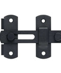 Two Pack Matte Black Stainless Steel Barn Door Latches 3.93 by 2.75 Inches Flip Bi Fold Sliding Door Lock Antique Gate Latches