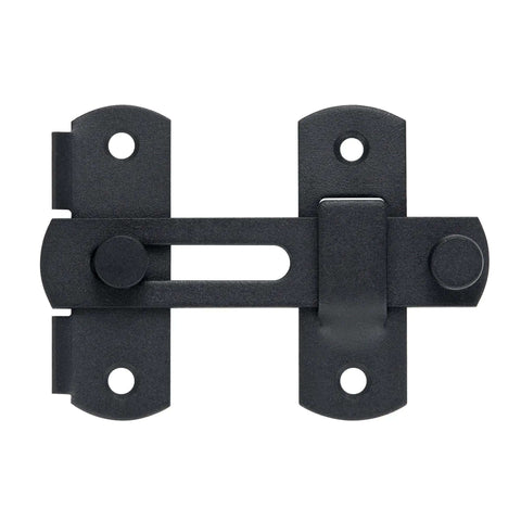 Two Pack Matte Black Stainless Steel Barn Door Latches 3.93 by 2.75 Inches Flip Bi Fold Sliding Door Lock Antique Gate Latches