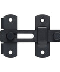 Four Pack Matte Black Stainless Steel Barn Door Latches For Sliding Bi Fold Gates And Cabinets 3.93 In By 2.75 In Rustic Antique Gate Lock