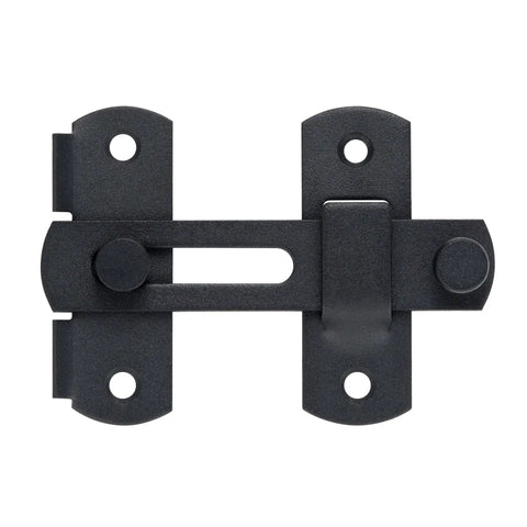 Four Pack Matte Black Stainless Steel Barn Door Latches For Sliding Bi Fold Gates And Cabinets 3.93 In By 2.75 In Rustic Antique Gate Lock