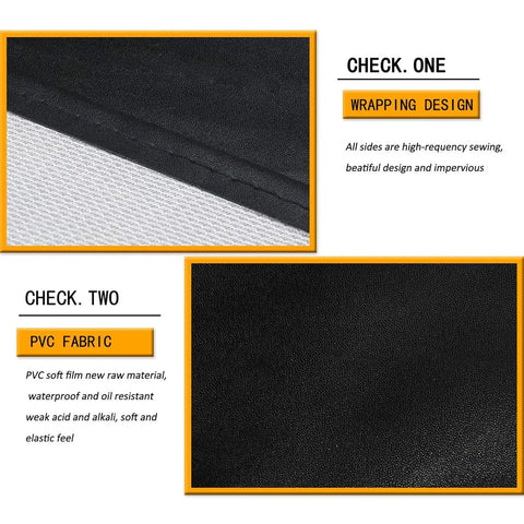Close-up of Two Pack Waterproof Rubber Aprons For Kitchen Pros And DIYers Heavy Duty Vinyl Butcher Aprons material details