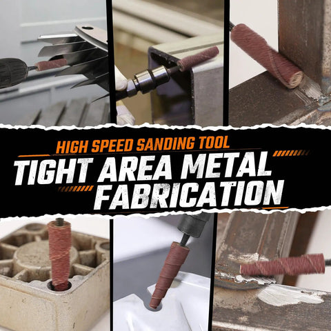 Heavy Duty 62 Piece Grit Sanding Cone Collection And Port Polish Kit Featuring Drop Dead Accurate Quarter Inch Arbors for tight area metal fabrication.