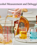 Mini Glass Measuring Beaker Set In Borosilicate 2oz 4oz 8oz Cups For Kitchen And Bar Pro Grade Clear Markings Durable Small Glass Measuring Cups For Cocktails Baking Cooking And Lab Style Precise Measuring, beakers with liquid