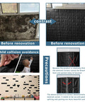 Before and after using Pink 3D Wall Panels Set of 10 Peel and Stick Self Adhesive Foam Brick Wallpaper for Interior Walls, 14.5 Sq Ft Coverage.