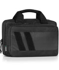 Specialist Series Tactical Double Scoped Handgun Case with lockable compartment, durable 600D PVC shell, for outdoor hunting and range