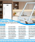 Upgraded 5304507201 Freezer Door Gasket With Embedded Magnetic Strip Snug Seal For Frigidaire Upright Freezers