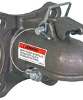 Beefed-Up Heavy Duty 2 5 16 Inch One-Piece Cast Steel Trailer Coupler With Spring-Loaded One-Hand Latch, 18,000 Lb Capacity For Equipment And Construction Trailers, front view