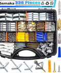 336 Piece Toggle Bolts Heavy Duty Drywall Anchors And Screws Assortment Kit With 11 Sizes Metal And Plastic Wall Anchors Kit